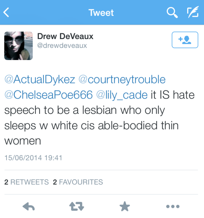 being a lesbian is hate speech